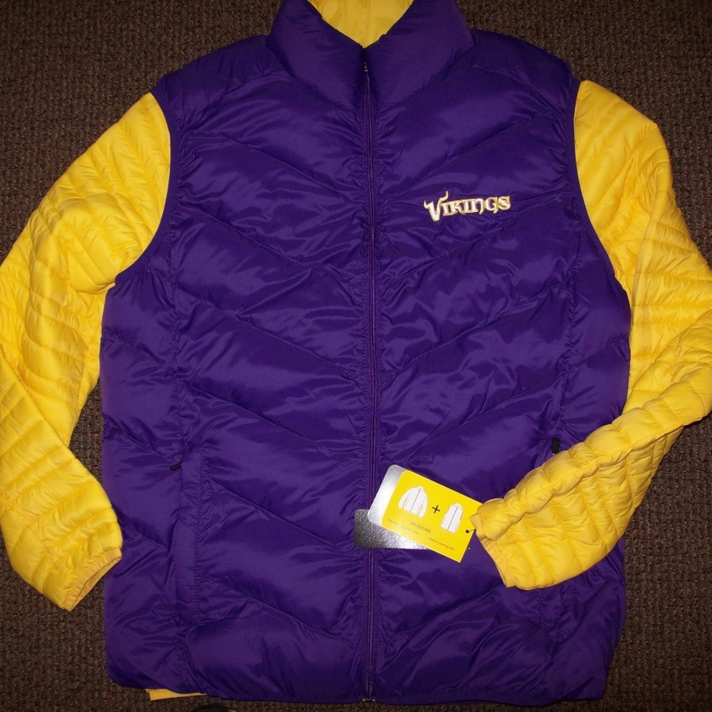 MINNESOTA VIKINGS 2 Piece Nylon Systems Jacket M  XL
